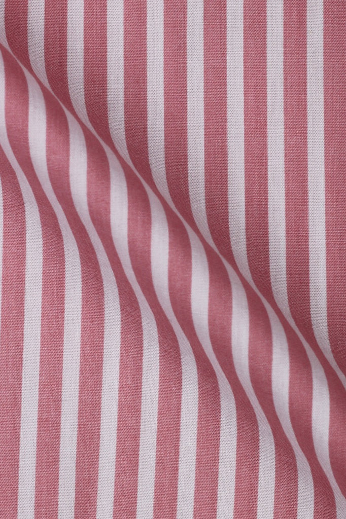 Pale Red Awning Striped Shirt