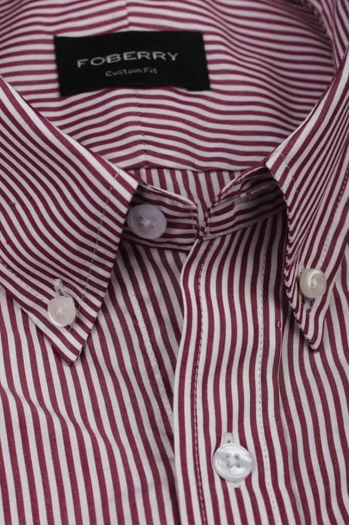 Ink Red Pencil Striped Shirt