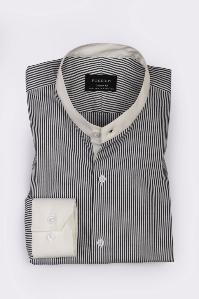 Charcoal Pinstriped Shirt