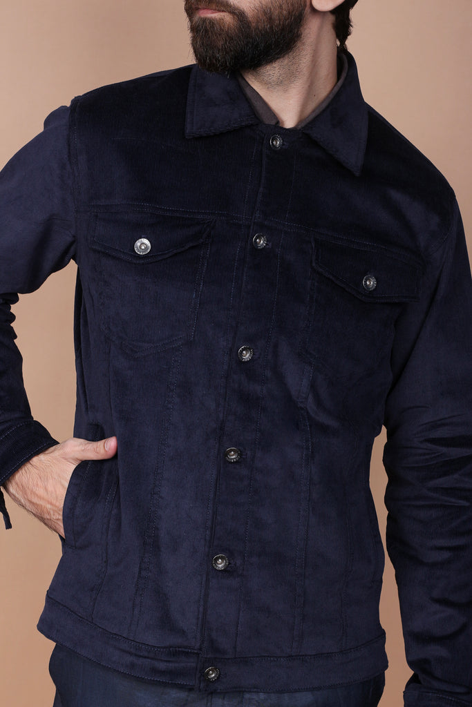 Midnight Blue Corduroy Jacket