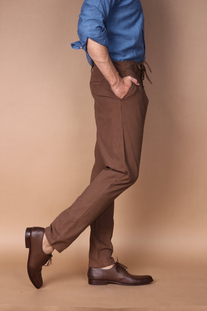 Syrup Brown Linen Trouser