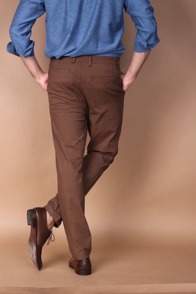 Syrup Brown Linen Trouser