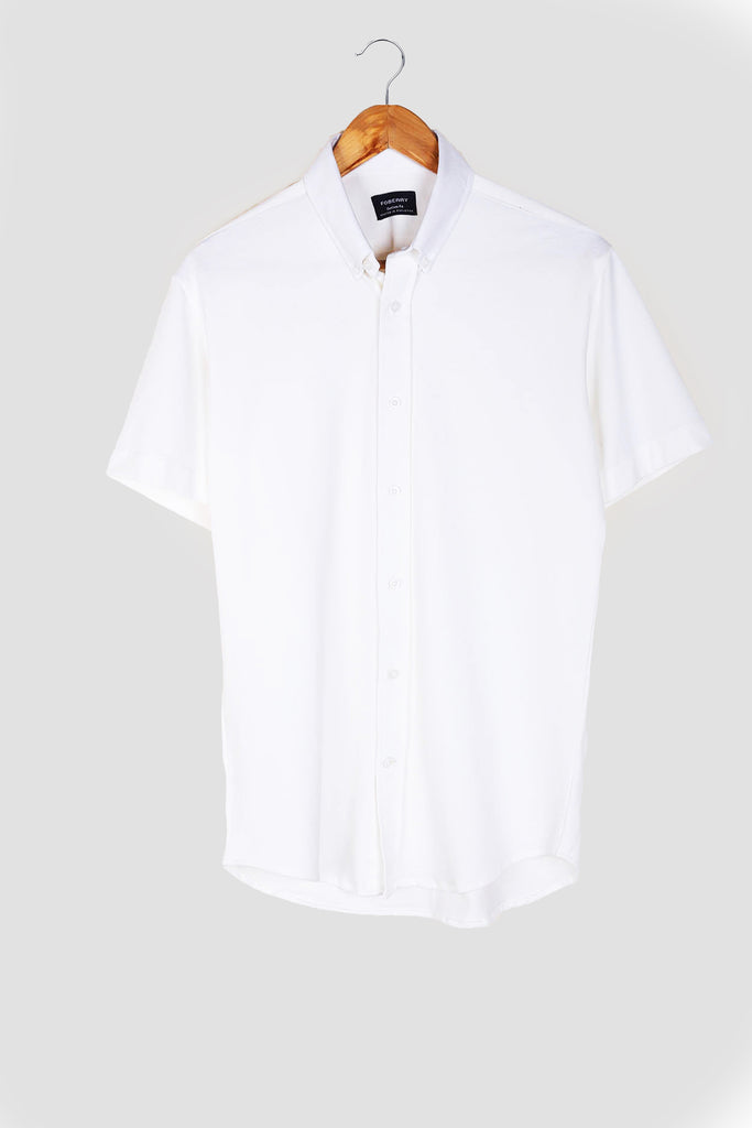 Soft White Pique Shirt