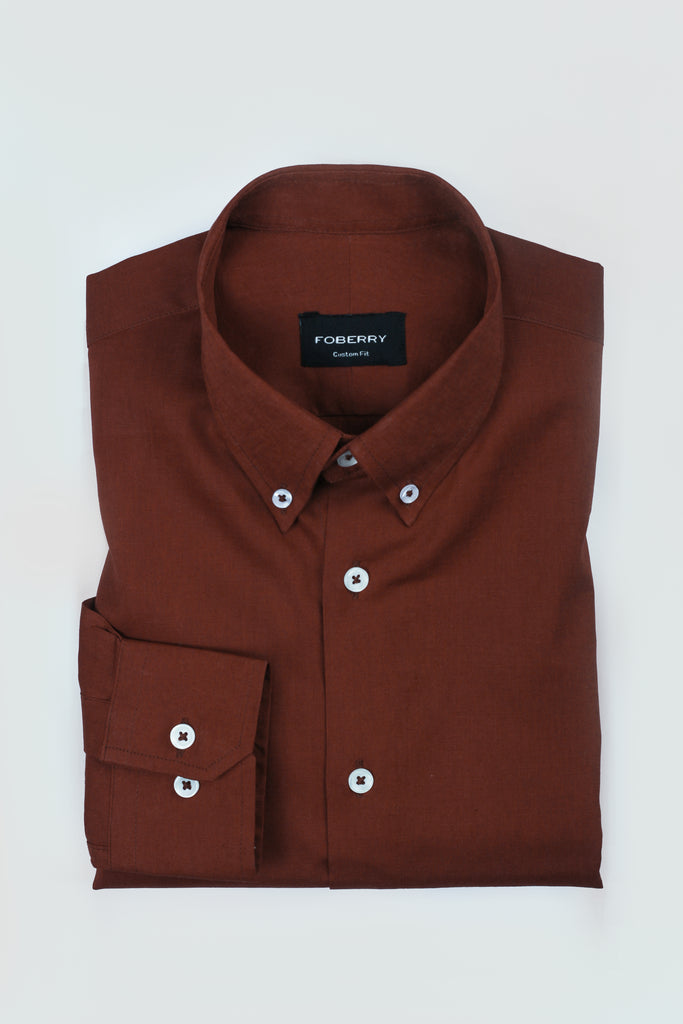 Burgundy Irish Linen Shirt