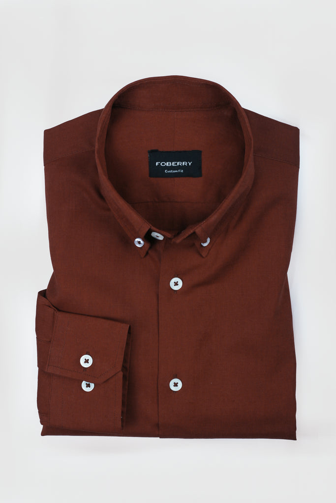 Burgundy Irish Linen Shirt