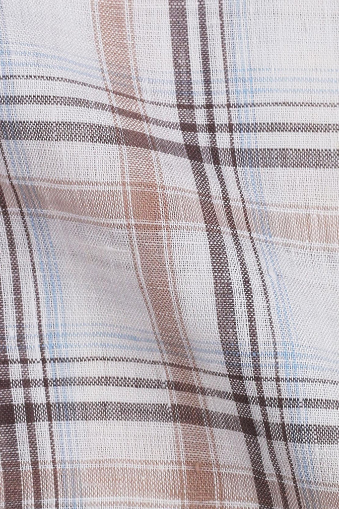 Tan Checkered Linen