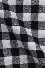 Load image into Gallery viewer, Black &amp; White Gingham Cotton Linen