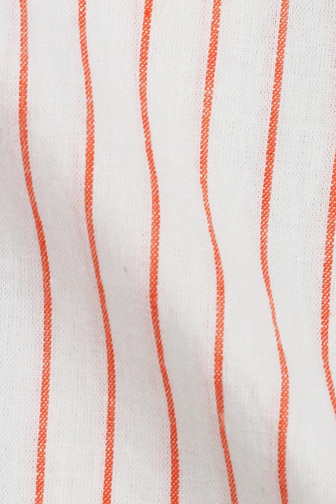 ORANGE STRIPED LINEN