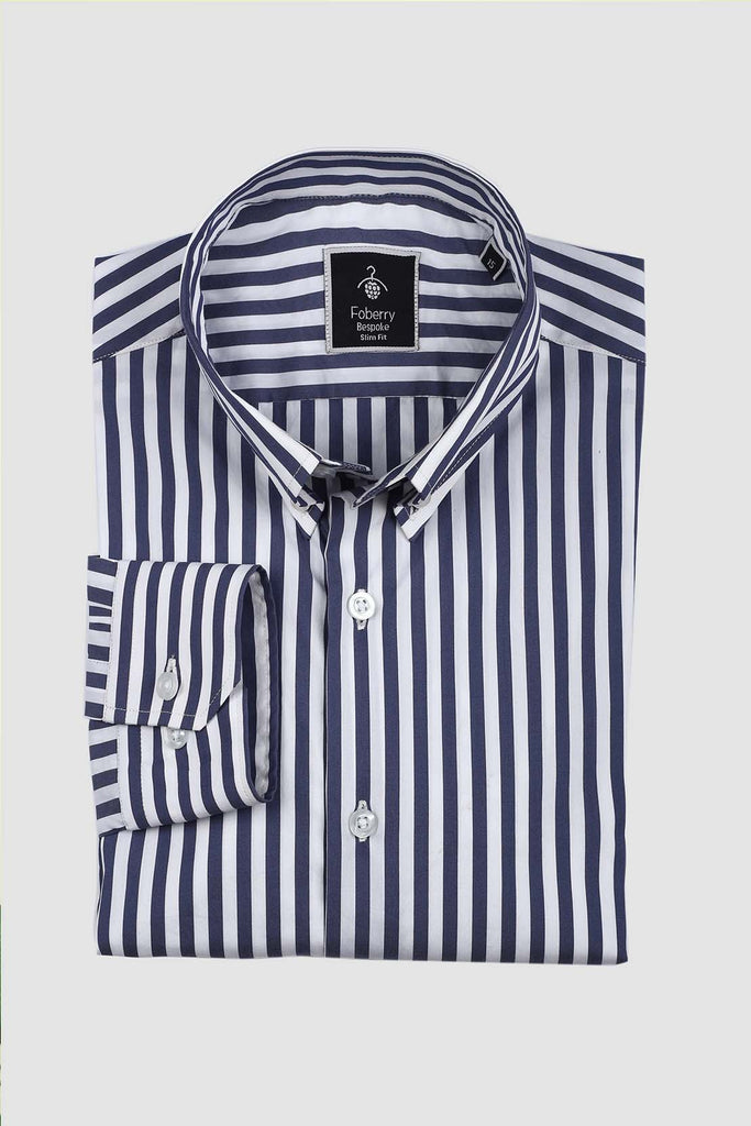 Blueish Grey Stripe Shirt