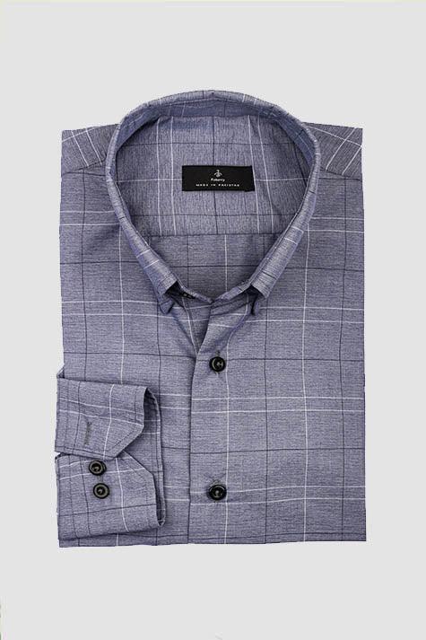 Denim Grey Windowpane Shirt