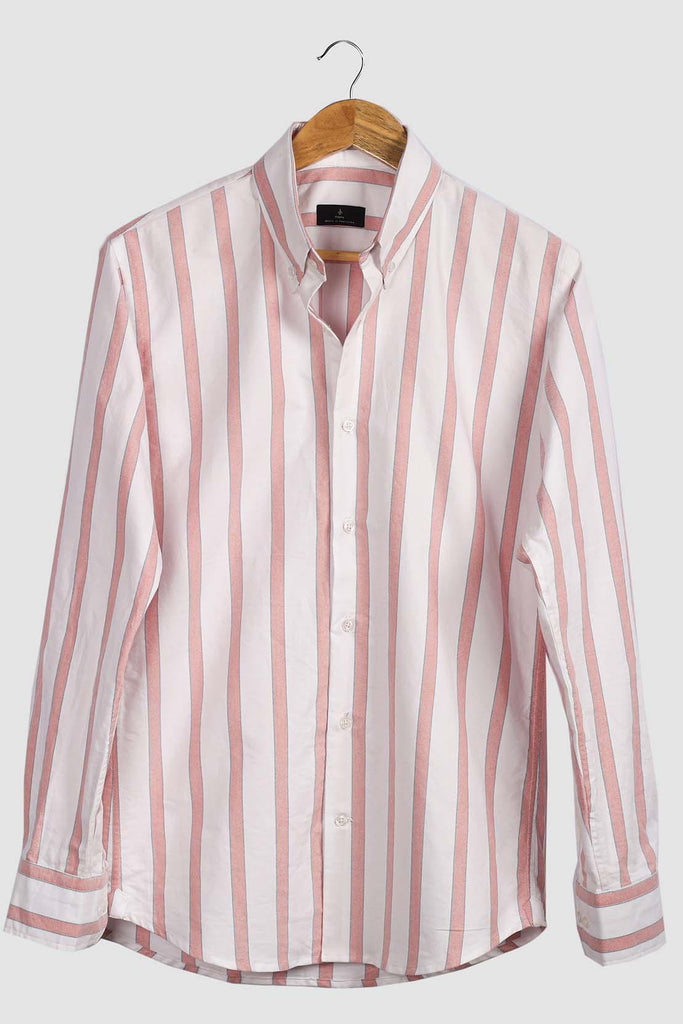 Bold Orange Oxford Stripes