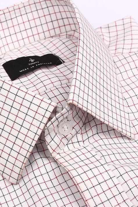 Black Red Dotted Check Shirt