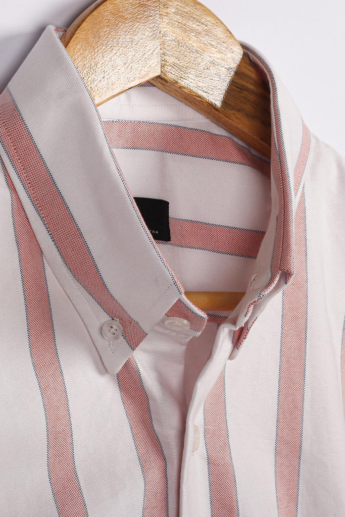 Bold Orange Oxford Stripes