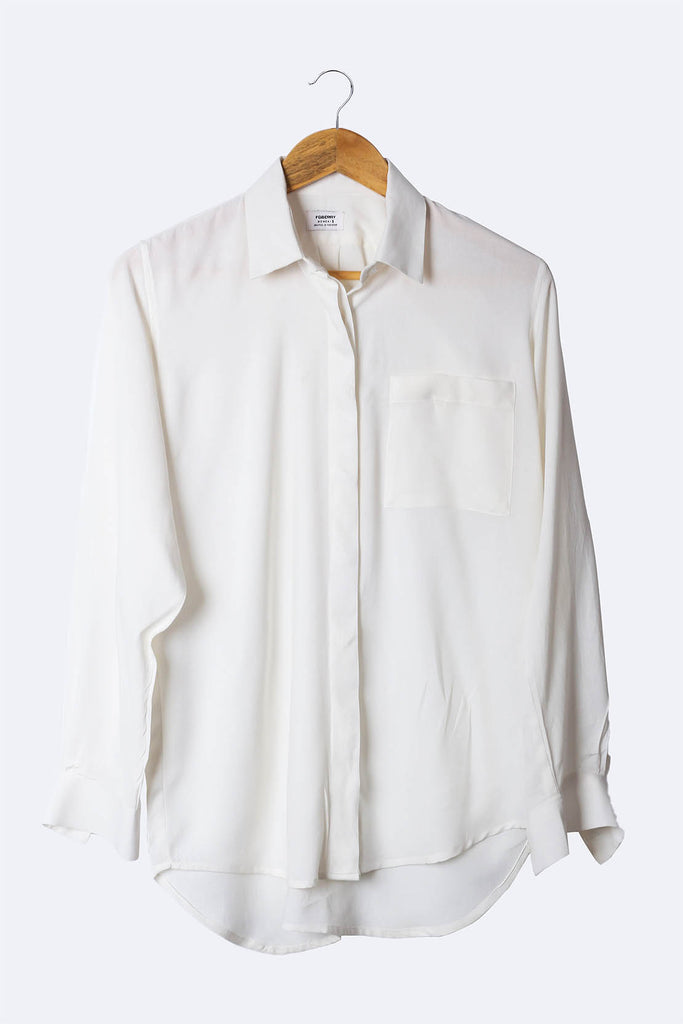 White Flowy Shirt