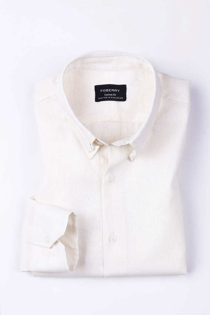 Ivory White  Linen Shirt