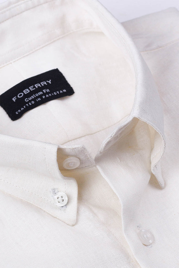 Ivory White  Linen Shirt