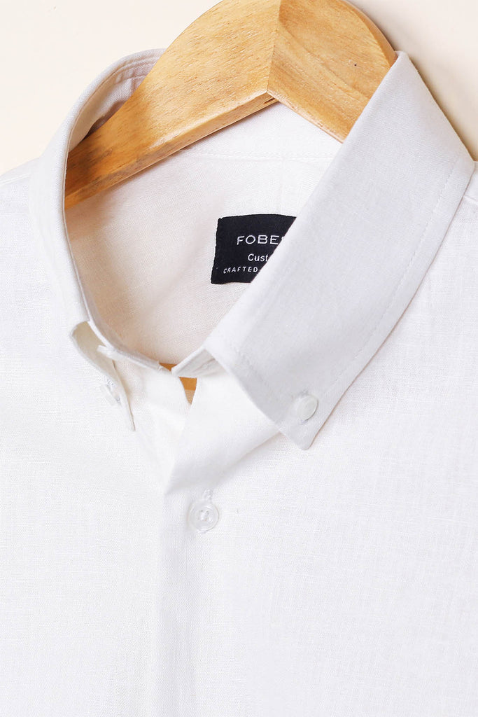 Ivory White  Linen Shirt