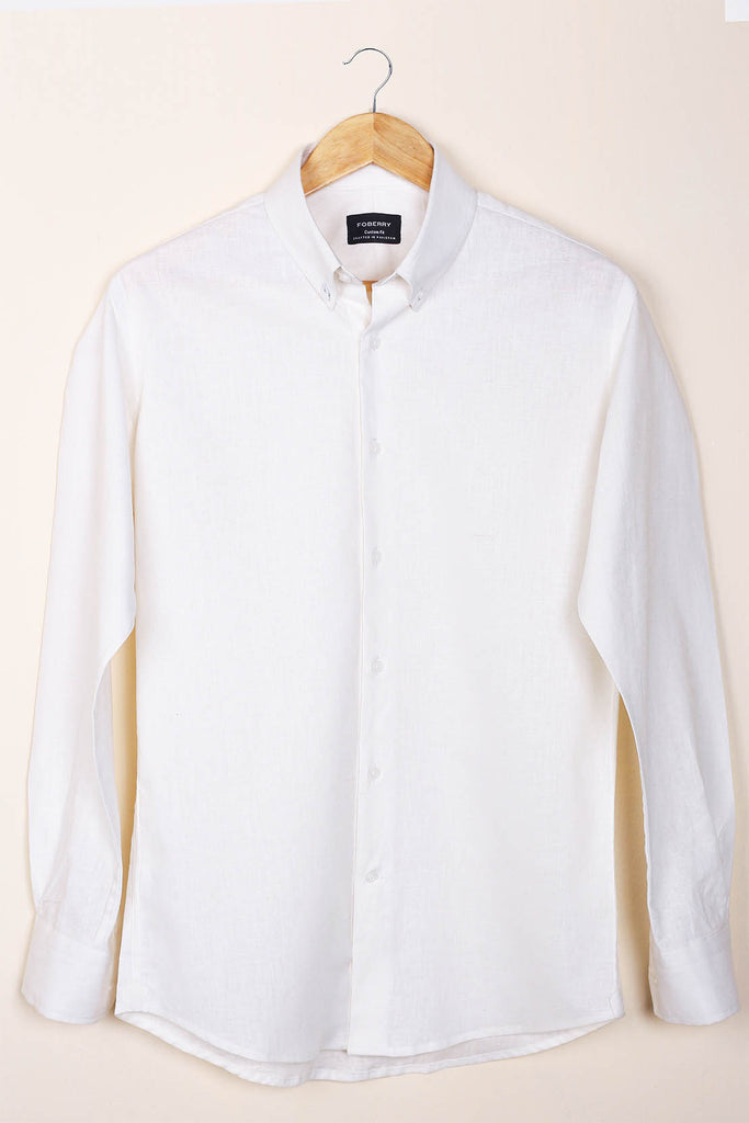 Ivory White  Linen Shirt