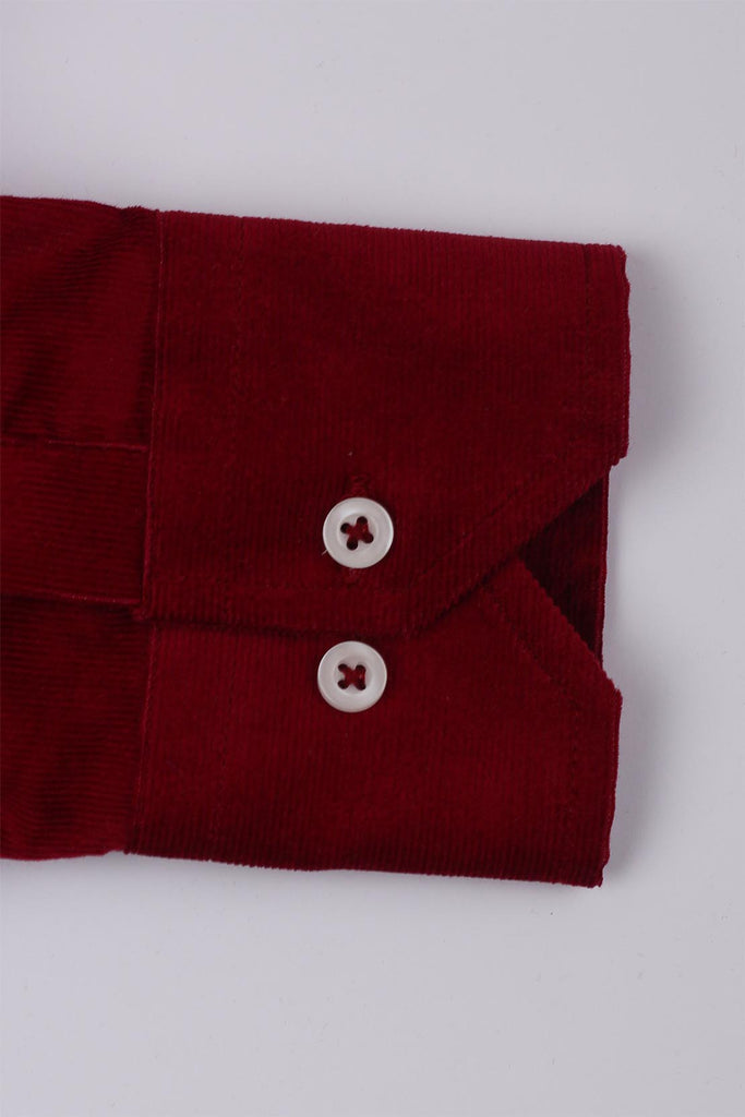 Maroon Corduroy Shirt