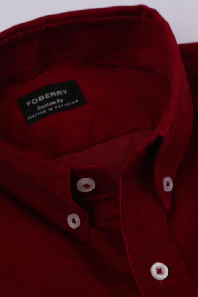 Maroon Corduroy Shirt