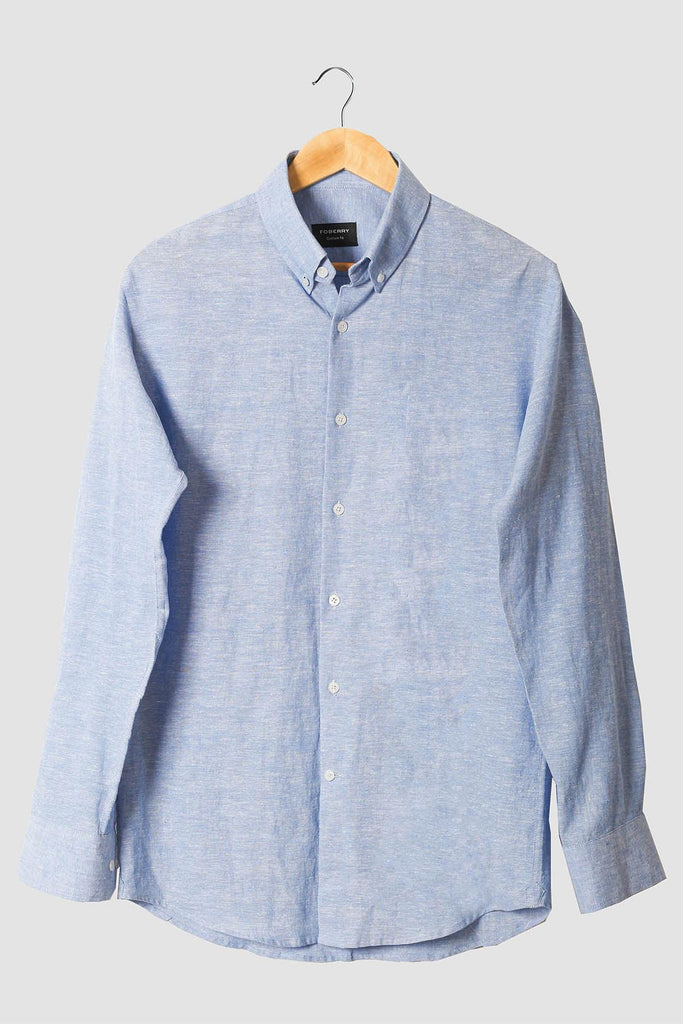 Soft Sky Blue Linen Shirt