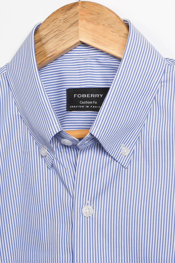 Crisp Blue Pinstripe  Shirt