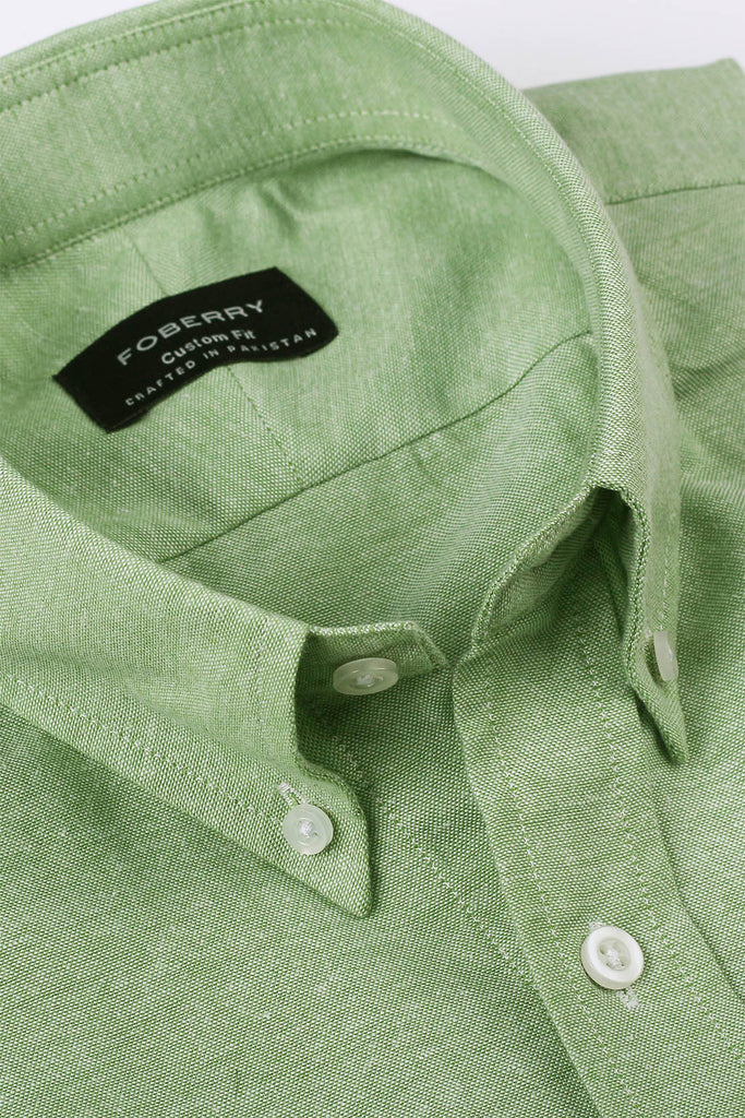 Parrot Green Oxford Shirt