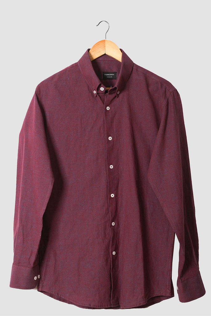 Raspberry Cotton Linen Shirt