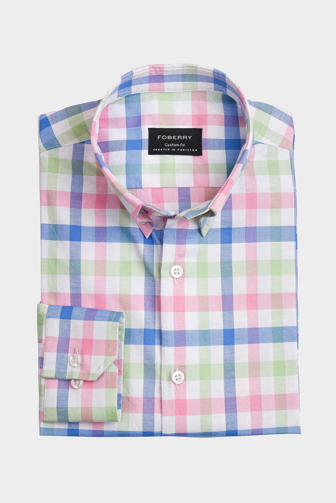 Multi Box Gingham Oxford Shirt