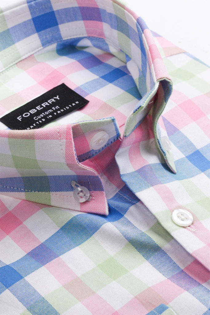 Multi Box Gingham Oxford Shirt