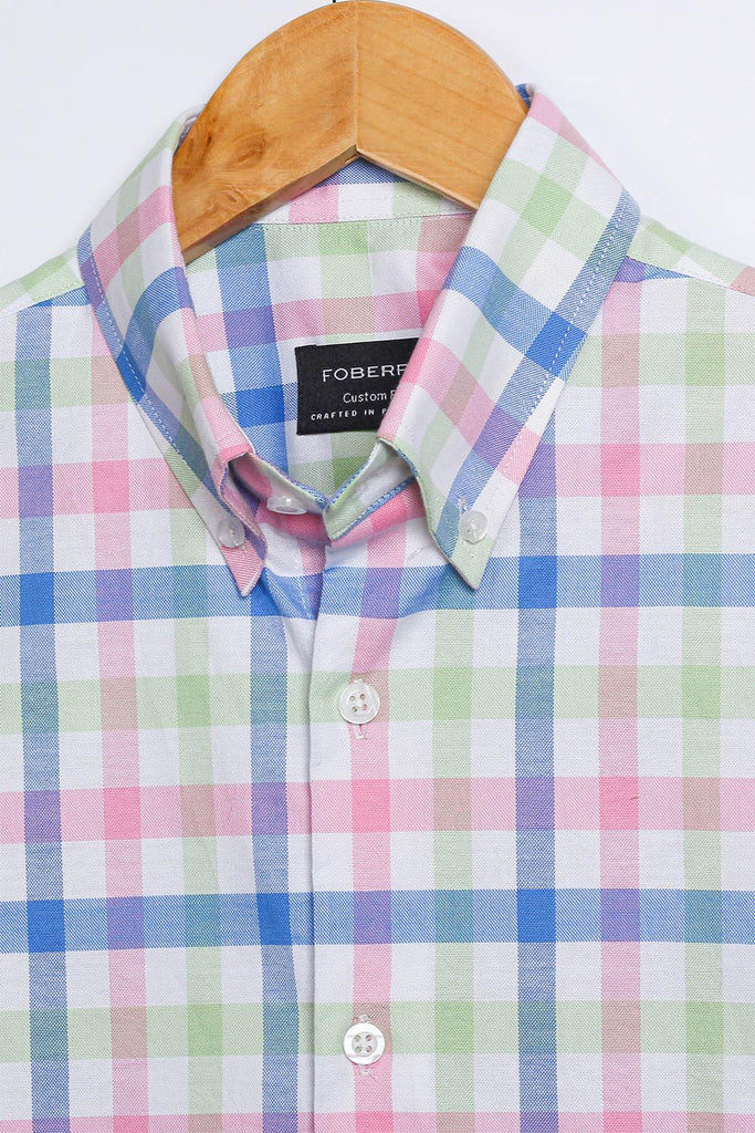 Multi Box Gingham Oxford Shirt