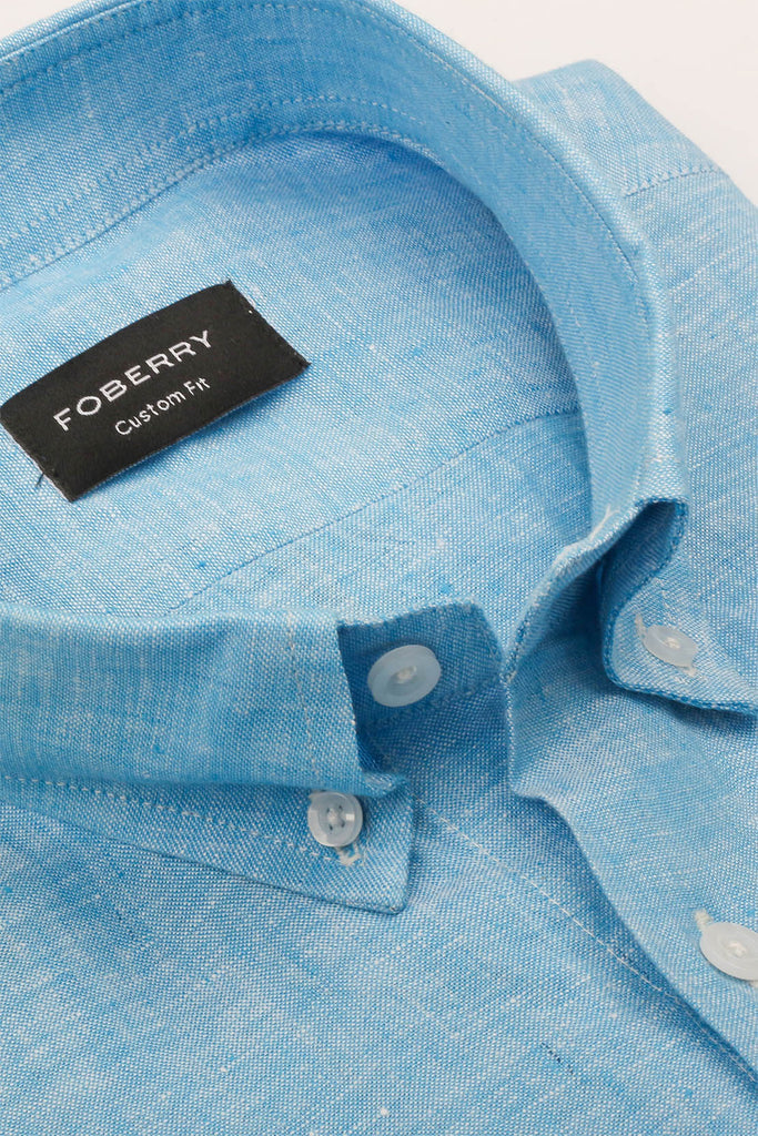 Aqua Linen Shirt