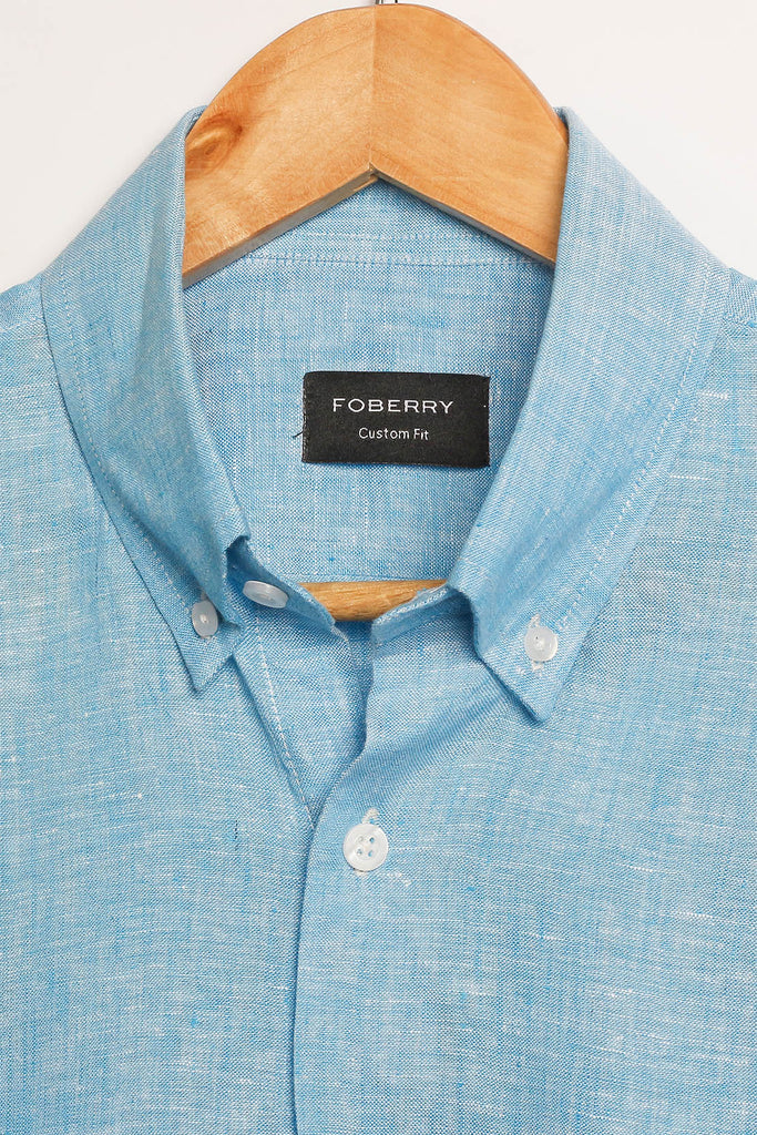 Aqua Linen Shirt