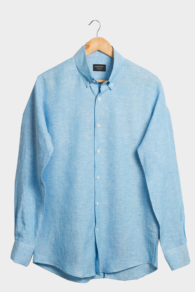 Aqua Linen Shirt