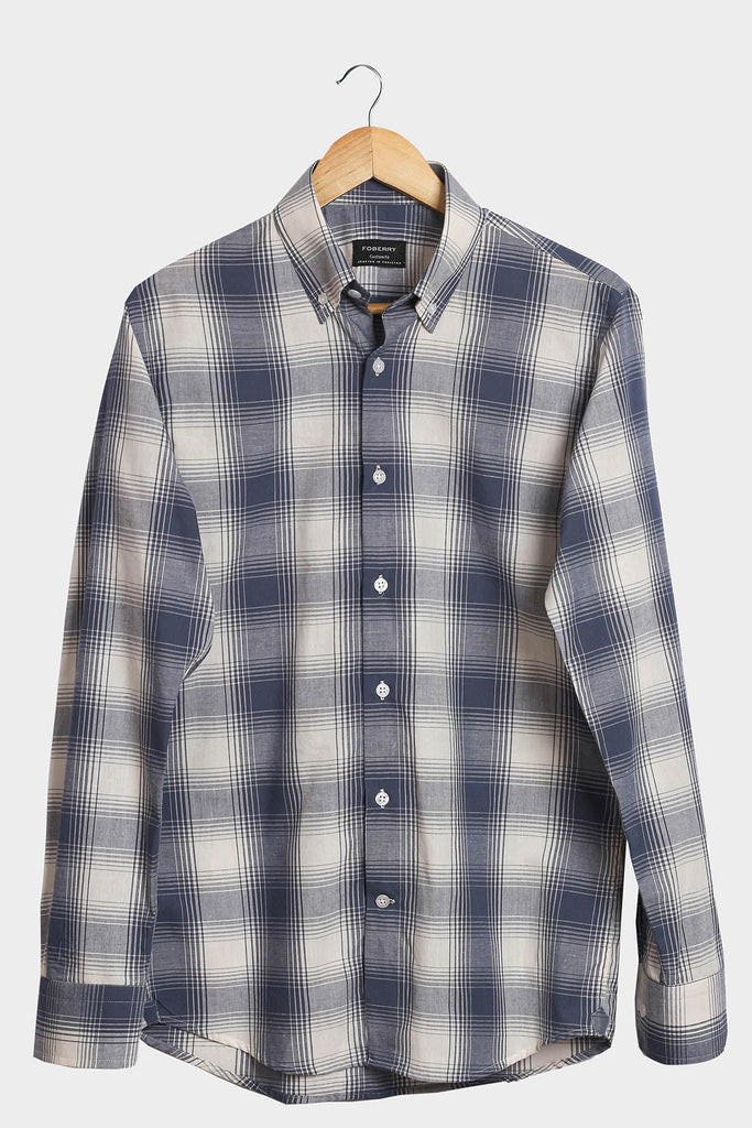 Blue Featherweight Plaid Shirt