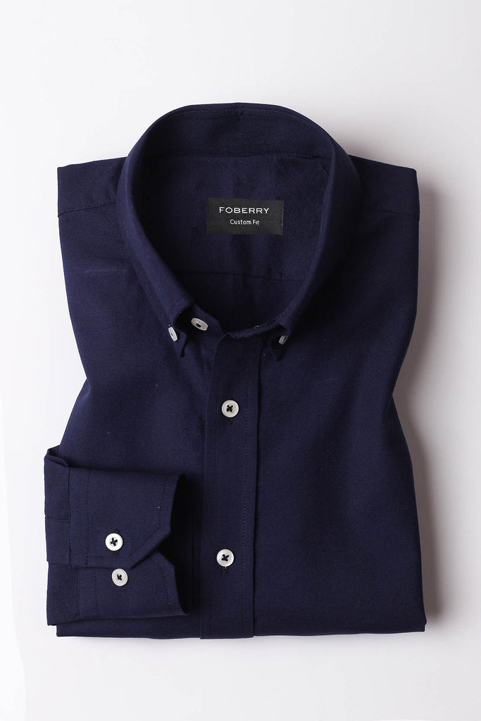 Navy Blue Oxford Shirt