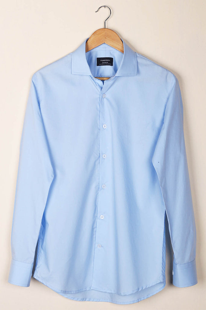 Sky Blue Poplin Shirt