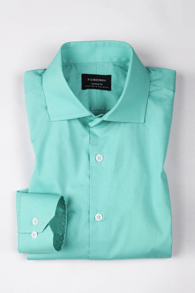 Aqua Green Poplin Shirt