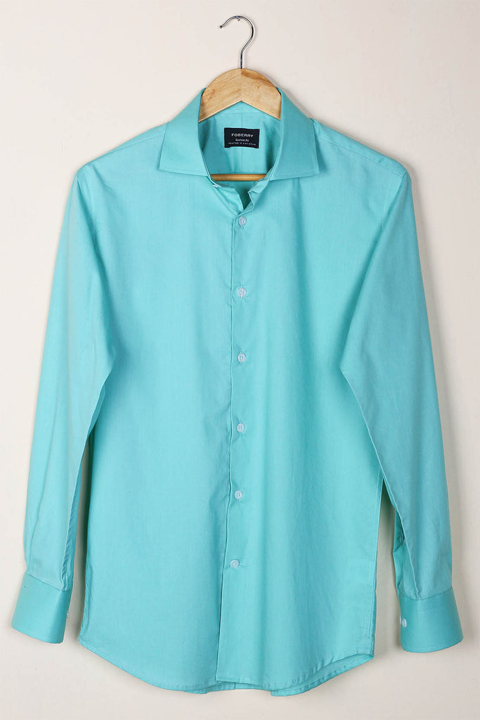 Aqua Green Poplin Shirt