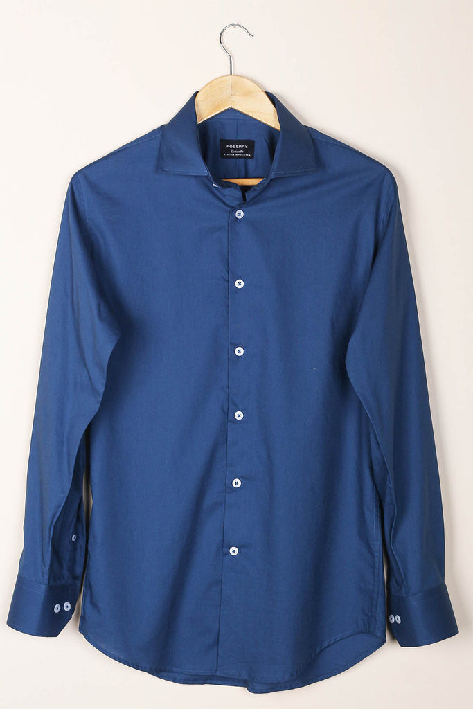 Teal Blue Poplin Shirt