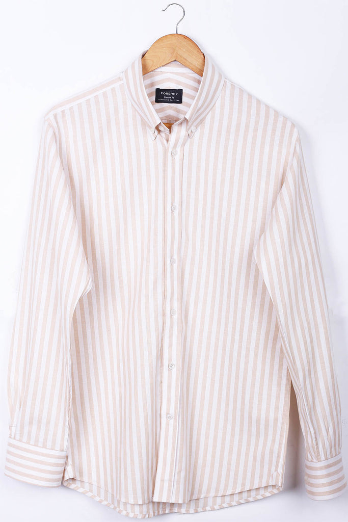 Tan Striped Shirt