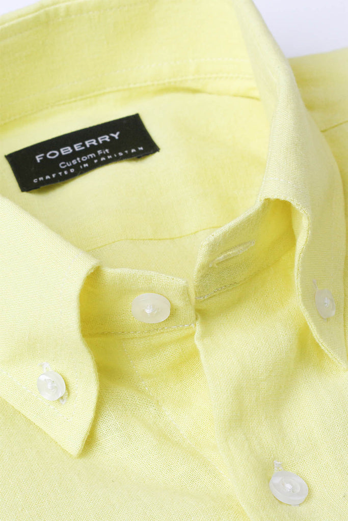 Soft Yellow Linen Shirt