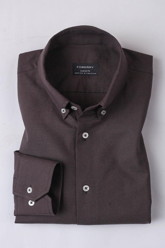 Dark Grey Linen Shirt