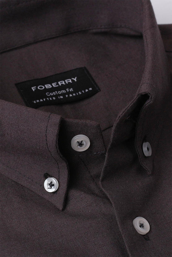 Dark Grey Linen Shirt