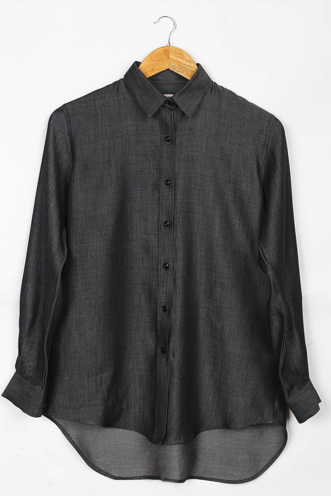 Charcoal Denim Relaxed Fit Shirt