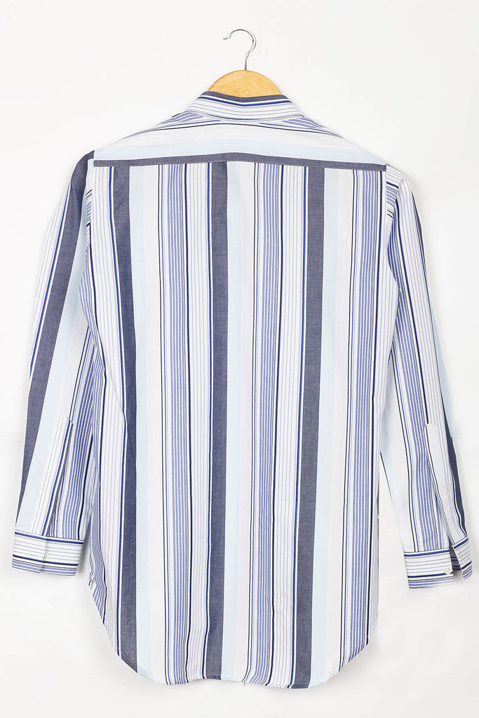 Multi Barcode Striped Relaxed Fit Shirt