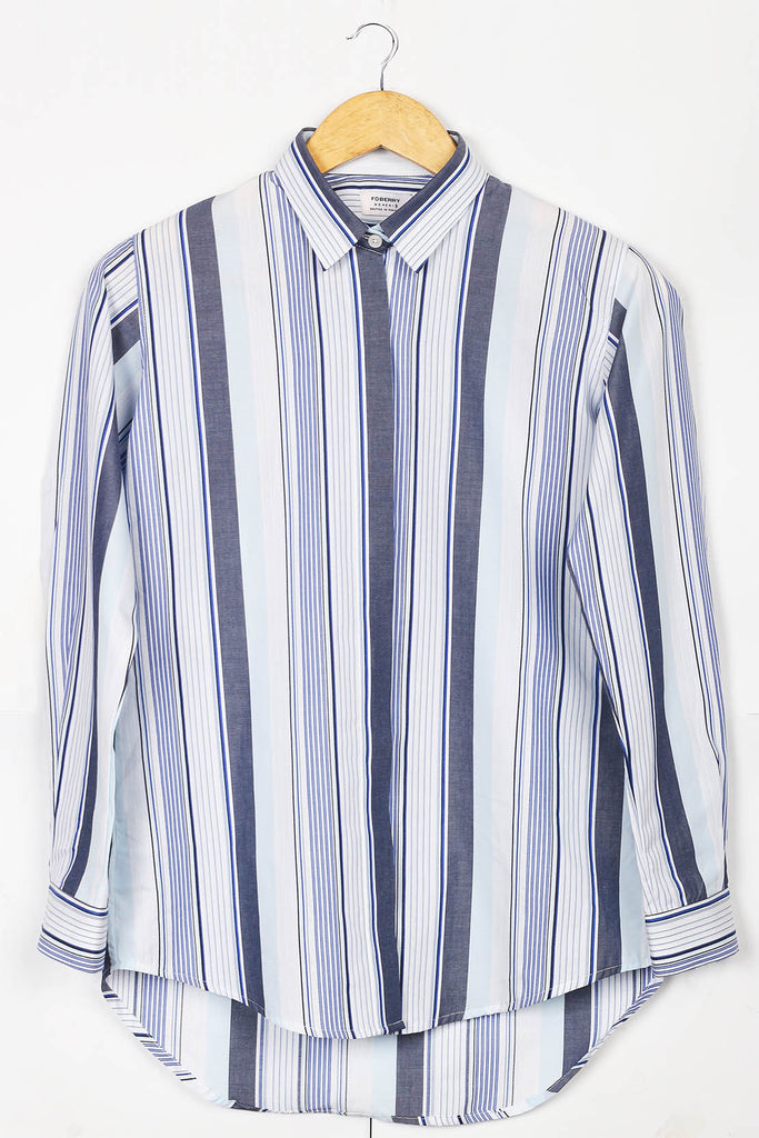 Multi Barcode Striped Relaxed Fit Shirt