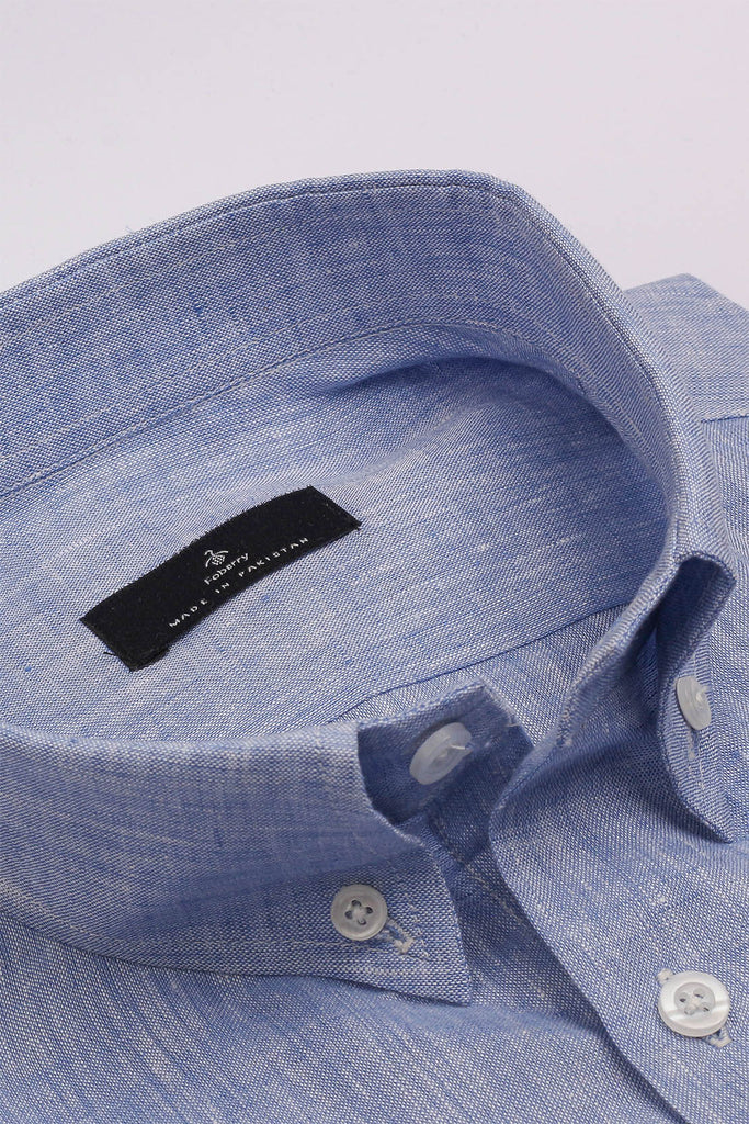 Sky Blue Linen Shirt