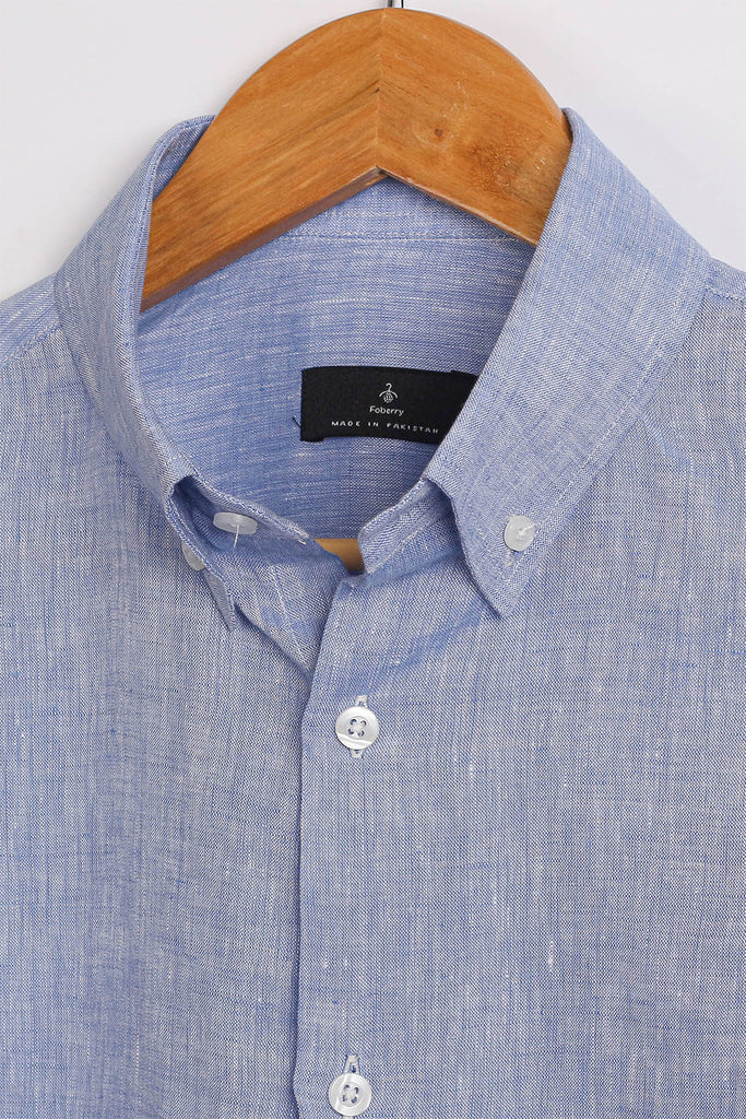 Sky Blue Linen Shirt