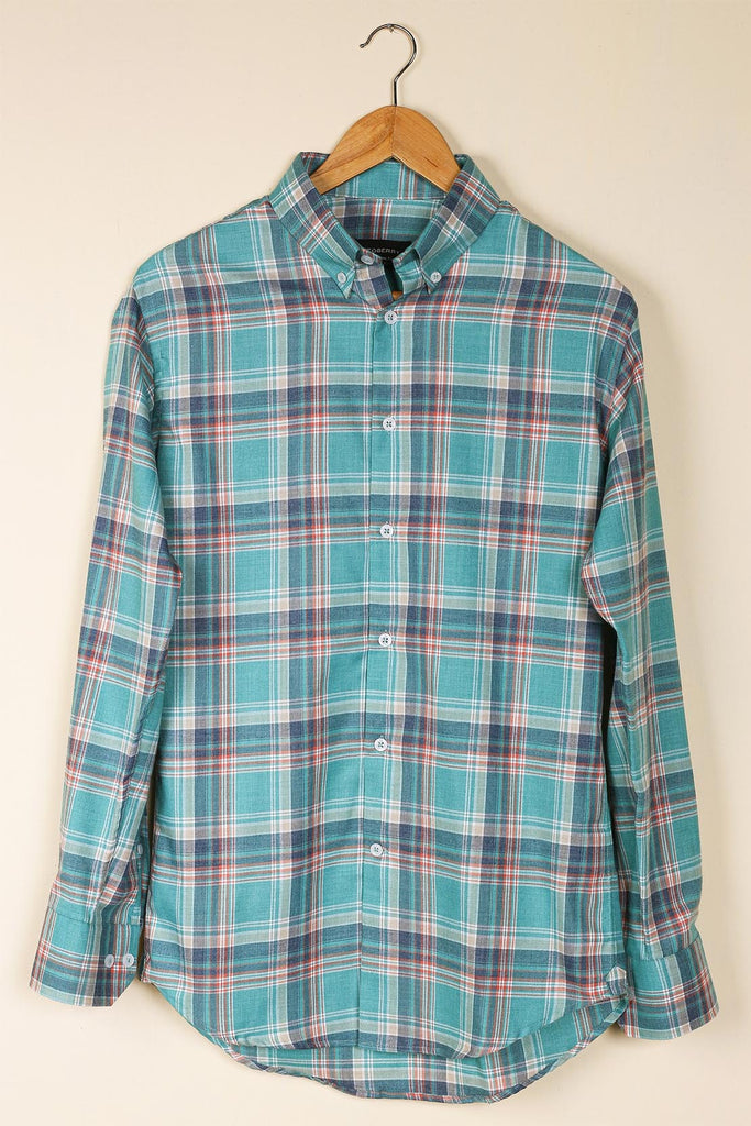 Aqua Green Tartan Shirt